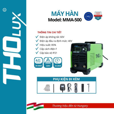 Máy hàn điện tử Tholux MMA-500 Dòng hàn 20-500a