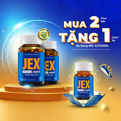 Viên uống JEX giảm đau, bảo vệ xương khớp với Eggshell Membrane, Collagen Peptide, Collagen Type II không biến tính (60 viên)