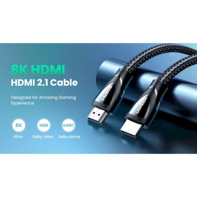 Ugreen UG60633HD140TK 10m 2.1 HDMI 8K 60hz 48Gpbs Male to Male Braided Cable 4k 120hz - HÀNG CHÍNH HÃNG