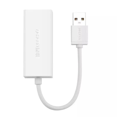 Ugreen UG20253CR110TK 10CM màu Trắng Cáp chuyển đổi USB 2.0 sang cổng LAN RJ45 tốc độ 100Mbps vỏ nhựa - HÀNG CHÍNH HÃNG