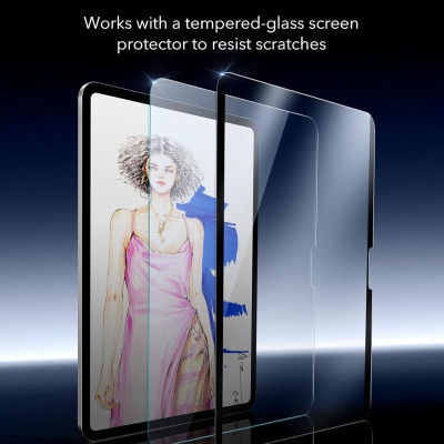 Miếng dán màn hình từ tính Viết và vẽ như trên giấy, có thể tháo rời và tái sử dụng, tương thích với kính cường lực cho iPad Pro 11 inch 2024 / iPad Pro 13 inch 2024 / iPad Air 6 11/13 inch 2024 ESR Paper-Feel Magnetic Screen Protector - Hàng Chính Hãng