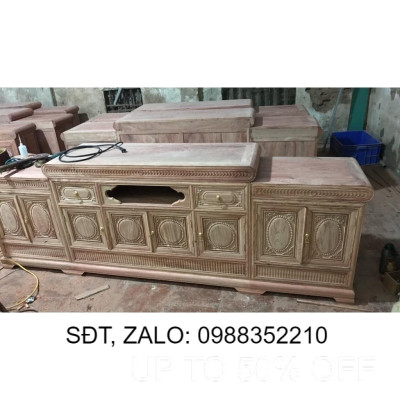 Kệ tivi 2m 2m2 2m4 gỗ sồi trắng phòng khách phòng ngủ