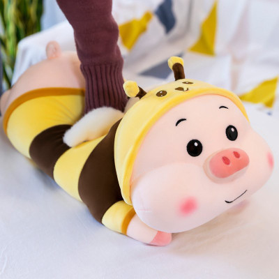 Gấu Bông Heo Ong Nằm- Gối Ôm Heo Cosplay Nhồi Bông Cao Cấp