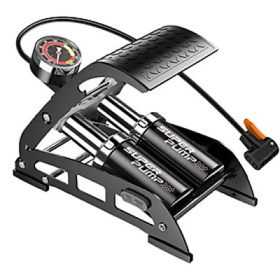 Bơm Đạp Chân 2 Nòng Xilanh 6 Bar 170 PSI Siêu Bơm Chất Lượng Cao Cho Xe Đạp, Xe Máy, Xe Ô tô, Xe Hơi Đa Năng Dễ Dàng Xếp Gọn Và Sử Dụng Tặng Kèm 3 Chốt Chân Lỗ Bơm Super Pump Mai Lee  J055B