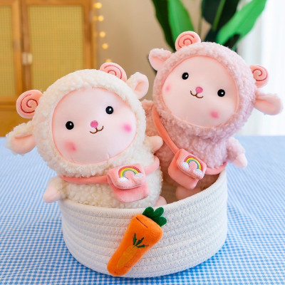 Gấu bông con cừu đeo cặp dễ thương, cừu lông xù siêu cưng cute (25cm) mẫu mới siêu hot, hàng xịn cao cấp loại 1 an toàn cho trẻ nhỏ