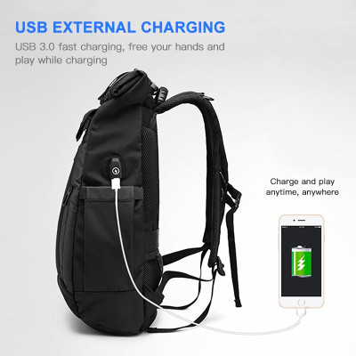 Balo Ozuko đựng laptop chống thấm nước kết nối cổng USB nhiều màu tùy chọn thời trang cho nam