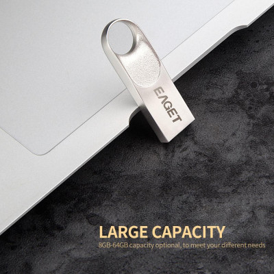 USB lưu trữ EAGET U2 USB Flash Drive 8GB Tốc độ cao Không thấm nước Chống va đập U Disk Dung lượng lớn cho PC