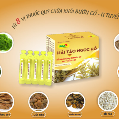 Hải Tảo Ngọc Hồ PQA Hỗ Trợ Bổ Sung I-Ốt Từ Tảo Biển Giúp Giảm Nguy Cơ Bị Bệnh Tuyến Giáp Hộp 10 Ống