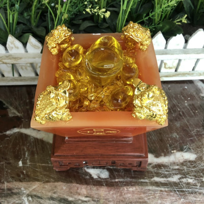 Bát Tụ Tài, Bát Tụ Bảo đá mã não đỏ Hút Tài, Hút Lộc, Chiêu tài nạp lộc - Cao 15 cm và 18 cm