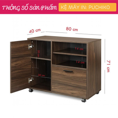 Kệ để máy in gỗ hiện đại SMLIFE Puchiko