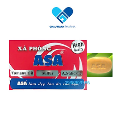 Combo 2 Hộp Xà phòng tắm ASA - ngừa mụn - lác - lang ben - nấm da -  Hộp 120g gồm 4 cục nhỏ
