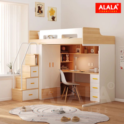 Giường tầng ALALA156 - 3 trong 1/ Miễn phí vận chuyển và lắp đặt/ Đổi trả 30 ngày/ Sản phẩm được bảo hành 5 năm từ thương hiệu ALALA/ Chịu lực 700kg