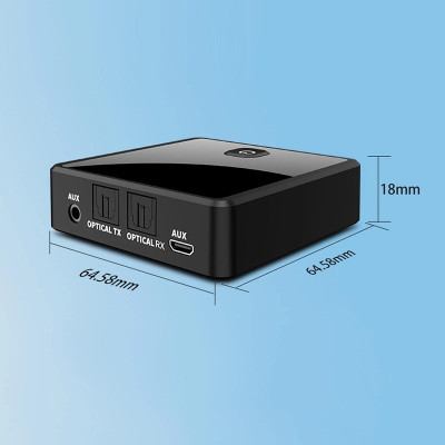 Hàng Chính Hãng - Bộ Thu Phát Âm Thanh Bluetooth 2 Trong 1 FZ-380JA Bluetooth 5.0 Chế Độ Chuyển Đổi Linh Hoạt Tương Thích Rộng Rãi Cổng Kết Nối Đa Dạng Optical 3.5mm Công Nghệ aptX Low Latency Âm Thanh Hi-Fi Tích Hợp Chip DPS Nhỏ Gọn Dễ Sử Dụng - ROGTZ