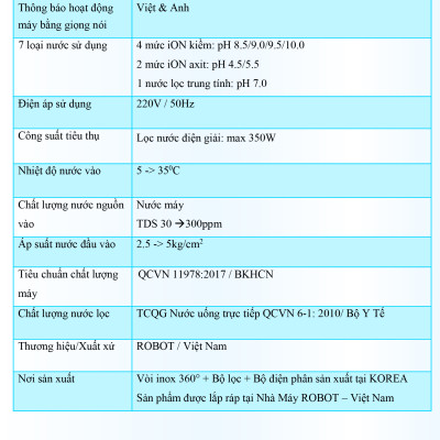 Máy Lọc Nước Điện Giải Ion Kiềm ROBOT IonPrince 37 - Hàng Chính Hãng