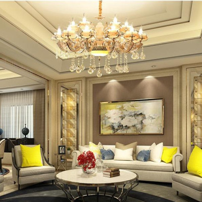 Đèn chùm trang trí pha lê cao cấp loại 15 tay chuẩn loại 1 kèm bóng LED nến (ảnh chụp lắp cho khách)