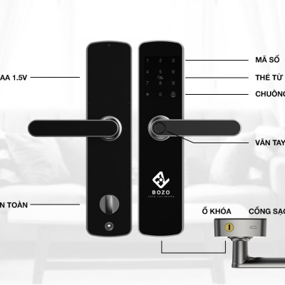 Khóa vân tay wifi thẻ từ Bozo J301 - Giải pháp quản lý từ xa thông minh