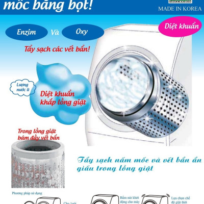 Combo 2 túi bột tẩy lồng giặt cho quần áo thơm như mới