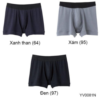 Quần sịp đùi 100% cotton kháng khuẩn khử mùi YG YV0081N của Nhật
