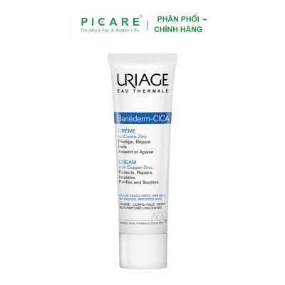 Uriage Bariéderm Repairing Cica-Cream: Kem Chăm Sóc Da Kích Ứng (40 ml)