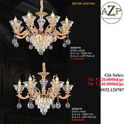 ĐÈN THẢ TRẦN (TAY) / ĐÈN TRANG TRÍ AZP-TT891 phong cách Tân Cổ Điển, hàng nhập khẩu AZP