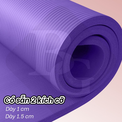 Thảm tập yoga gym  siêu dày 10mm & 15mm  chất liệu cao su NBR tập thể dục tại nhà, đệm văn phòng, thảm dã ngoại du lịch