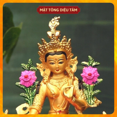 Tượng phật tara xanh thờ cúng mật tông Tây Tạng , tượng phật để ô tô