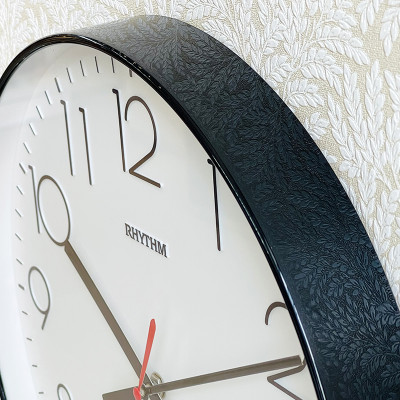 Đồng hồ treo tường Nhật Bản Rhythm CMG602NR02 – Kt 36.0 x 4.2cm, Vỏ nhựa, Dùng Pin.