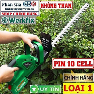 Máy cắt tỉa hàng rào cắt cây cảnh WORKFIX chính hãƞg - Động cơ lõi đồng 100% - chân pin phổ thông