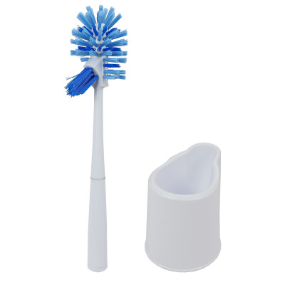 Bàn chải cọ toilet VIELDA Power Brush kèm khay đựng, đầu lông cọ bền, cứng, thiết kế 2 đầu cọ tiện dụng - TSU156132