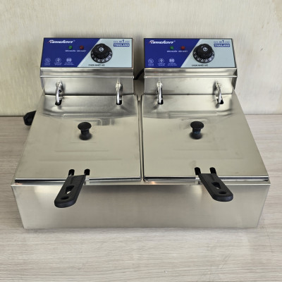 Bếp chiên nhúng ngập dầu Raiden RD1206 6L đôi (tổng 12L) - Chiên gà rán, khoai tây, cá viên, chuối chiên...- Hàng chính hãng