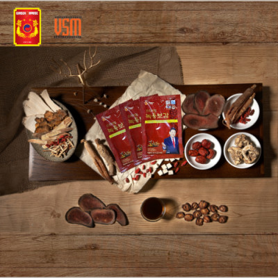 VSM- Chiết Xuất Nhung Hươu Và Hồng Sâm Hàn Quốc 6 Năm Tuổi - Ginseng House Hộp 30 gói