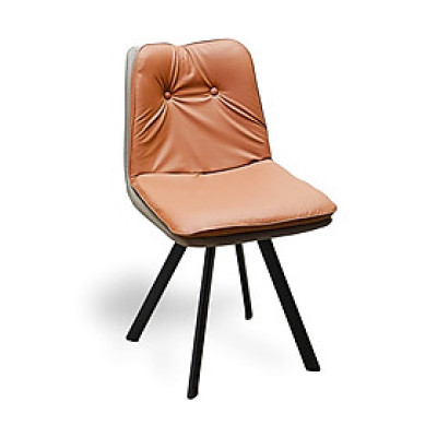 Ghế làm việc tại nhà thân nệm dày 2 lớp giả da chân sắt cố định