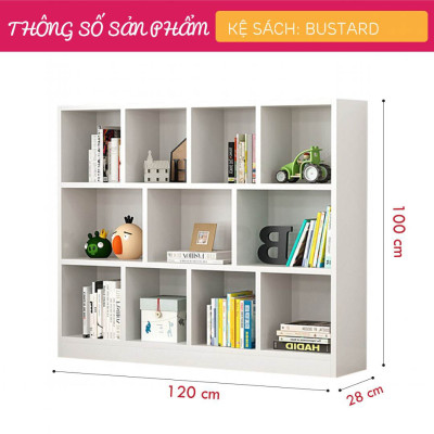 Giá sách bằng gỗ thiết kế đẹp SMLIFE Bustard