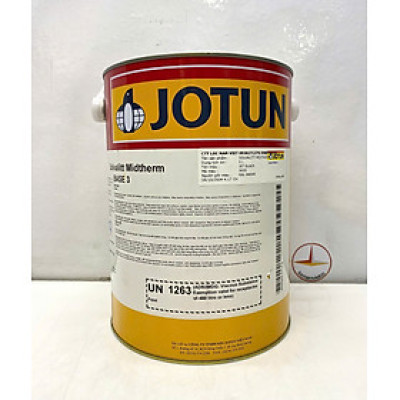 Sơn chịu nhiệt Jotun Solvalitt Midtherm (260°C) Base 3 màu đen - RAL 9005 _ 5L