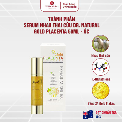 Serum Vàng Dr Natural Astragrace Gold Placenta Premium 50ml | Giúp Trắng Da, Ngăn Ngừa Lão Hóa - Nhập Khẩu Chính Hãng