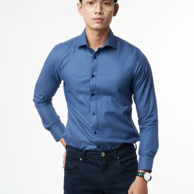 Áo Sơ Mi Sọc Nam Melange Cotton  N&M Thương Hiệu NINOMAXX 2110016