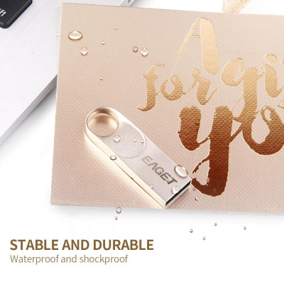 USB lưu trữ EAGET U2 USB Flash Drive 8GB Tốc độ cao Không thấm nước Chống va đập U Disk Dung lượng lớn cho PC