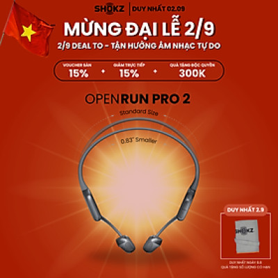[MỚI] Tai Nghe Bluetooth Thể Thao Truyền Âm Thanh Qua Xương SHOKZ OPENRUN PRO 2 - Mini S821 - Bảo Hành 2 Năm - Hàng Chính Hãng