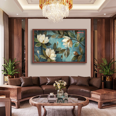 D803 01 Tranh kính Hoa sen Cá chép ( được chọn mẫu)