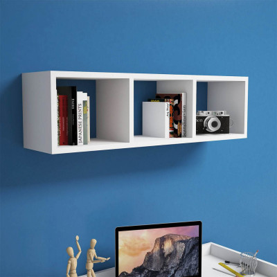 Kệ sách treo tường gỗ công nghiệp hiện đại SMLIFE Wetivity