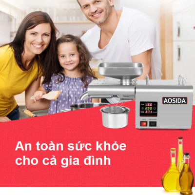 Máy ép dầu thực vật dùng cho gia đình AOSIDA K28S Thương hiệu Anh Quốc cao cấp, Công suất 1100W, 1 giờ ép 5-7.5 kg nguyên liệu - Hàng nhập khẩu