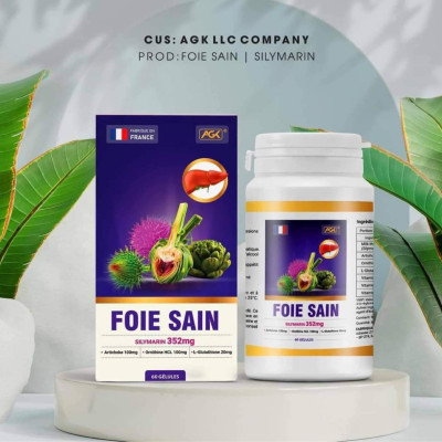 Giải độc gan Foie Sain - Hỗ trợ thải độc, hạ men gan, tăng cường chức năng gan (Hộp 60v)