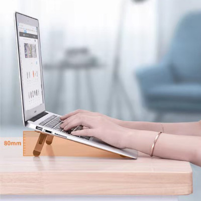 Giá đỡ laptop kệ đỡ máy tính tản nhiệt siêu mỏng gọn có 2 nấc độ cao - Hàng chính hãng