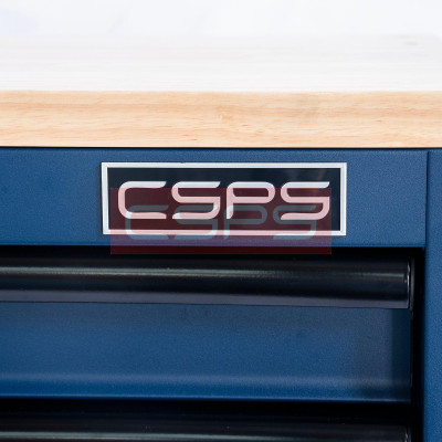 Tủ dụng cụ CSPS 76cm - 05 hộc kéo không nâng hạ màu xanh kèm vách lưới