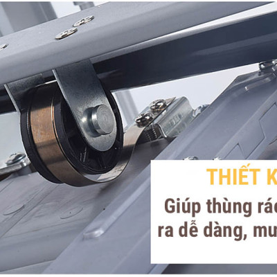 Thùng rác âm tủ bếp nhấn mở tự động cam kết chính hãng Grob