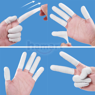 Túi 100 Bao Ngón Tay Cao Su Bọc Bảo Vệ Đầu Ngón Tay Chống Mài Mòn Bụi Bẩn Bảo Hộ Lao Động