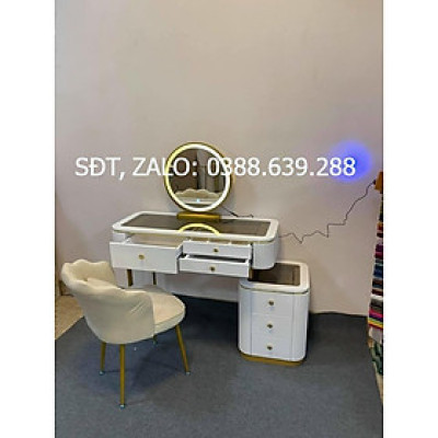 Hàng Siêu Cấp Bộ bàn ghế trang điểm 2 mặt kính vuông 6 ngăn hiện đại kèm gương  - Giá Tại Xưởng