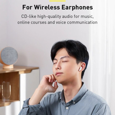 USB chuyển đổi Baseus Wireless Adapter BA04 for Laptop phát Bluetooth 5.1 ZJBA000001 - Hàng chính hãng