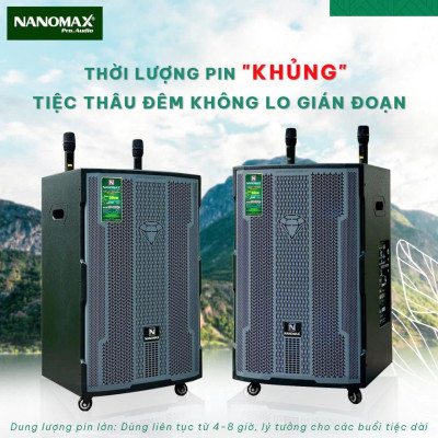 Loa 5 tấc Nanomax karaoke Bluetooth SK-18Q5 công suất 980W. Hàng chính hãng