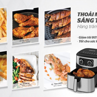 Nồi chiên không dầu 9L Sunhouse SHD4035 - Hàng Chính Hãng (chỉ giao HN và một số khu vực)